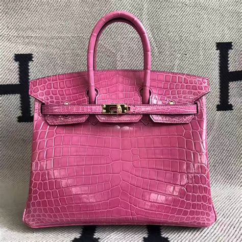 hermes crocodile birkin pink|hermes birkin crocodile bag price.